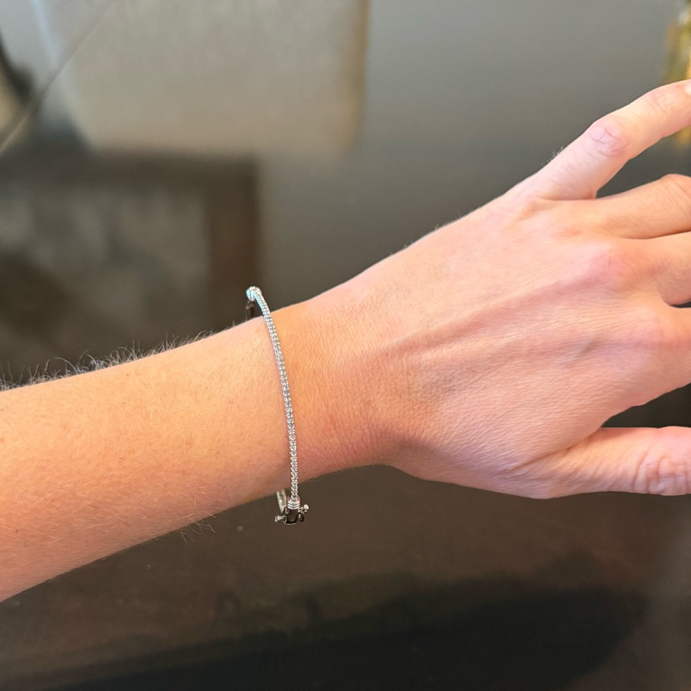 Diamond Sterling Silver Bracelet